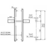 Interlock/Assa Abloy - PEAK SWING DOOR HANDLE SET ACTIVE 92MM- PVD BRUSHED NICKLE