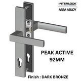 Interlock/Assa Abloy - PEAK SWING DOOR HANDLE SET ACTIVE 92MM- DARK BRONZE
