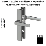 Interlock PEAK Inactive Handleset – Operable handles, Interior cylinder hole, Black