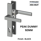 Interlock/Assa Abloy - PEAK SWING DOOR HANDLE SET DUMMY 92MM- BLACK