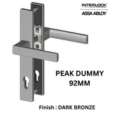 Interlock/Assa Abloy - PEAK SWING DOOR HANDLE SET DUMMY 92MM- DARK BRONZE