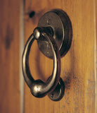 Round Door Knocker 4″ - Rect. Escutcheon - 2 1/2" x 3 3/4"