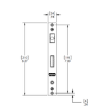 Optimum Long Throw 4-Point Active Door Lock 40mm Backset, DL01-6063