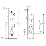 Optimum Long Throw 4-Point Active Door Lock 40mm Backset, DL01-6063