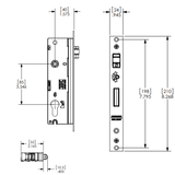 Optimum Roller Latch 2-Point Active Door Lock 40mm Backset, DL01-6080