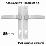 Acacia Active Handle Kit for 1-3/4" and 2-1/4" Doors - PVD Brushed Chrome