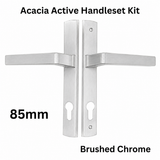 Acacia Active Handle Kit for 1-3/4" and 2-1/4" Doors - Brushed Chrome