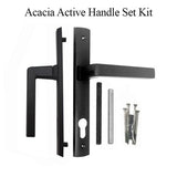 Acacia Active Handle Kit for 1-3/4" and 2-1/4" Doors - PVD Brushed Chrome