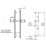 Interlock/Assa Abloy ARIA SWING DOOR HANDLE SET PATIO 92MM- DARK BRONZE