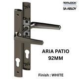 Interlock/Assa Abloy ARIA SWING DOOR HANDLE SET PATIO 92MM- WHITE