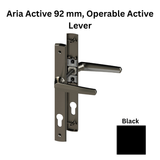 Interlock Aria Active 92 mm Handleset –  Operable Active Lever, Black