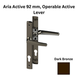 Interlock Aria Active 92 mm Handleset –  Operable Active Lever, Dark Bronze