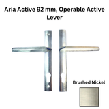 Interlock Aria Active 92 mm Handleset –  Operable Active Lever, Brushed Nickel