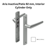 Interlock Aria Inactive/Patio 92 mm Handleset, Interior Cylinder Only - White