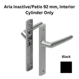 Interlock Aria Inactive/Patio 92 mm Handleset, Interior Cylinder Only - Black