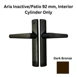 Interlock Aria Inactive/Patio 92 mm Handleset, Interior Cylinder Only - Dark Bronze