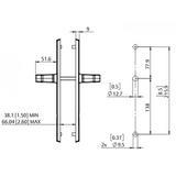 Interlock/Assa Abloy ACACIA SWING DOOR HANDLE SET ACTIVE 92MM-  BRUSHED NICKLE