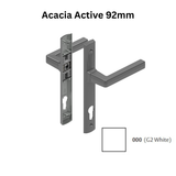Interlock Acacia Active Handleset – 92mm Multi-Point Door Handle, White