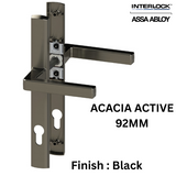 Interlock/Assa Abloy ACACIA SWING DOOR HANDLE SET ACTIVE 92MM- BLACK