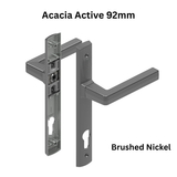 Interlock Acacia Active Handleset – 92mm Multi-Point Door Handle, Brushed Nickel