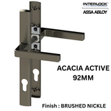 Interlock/Assa Abloy ACACIA SWING DOOR HANDLE SET ACTIVE 92MM-  BRUSHED NICKLE
