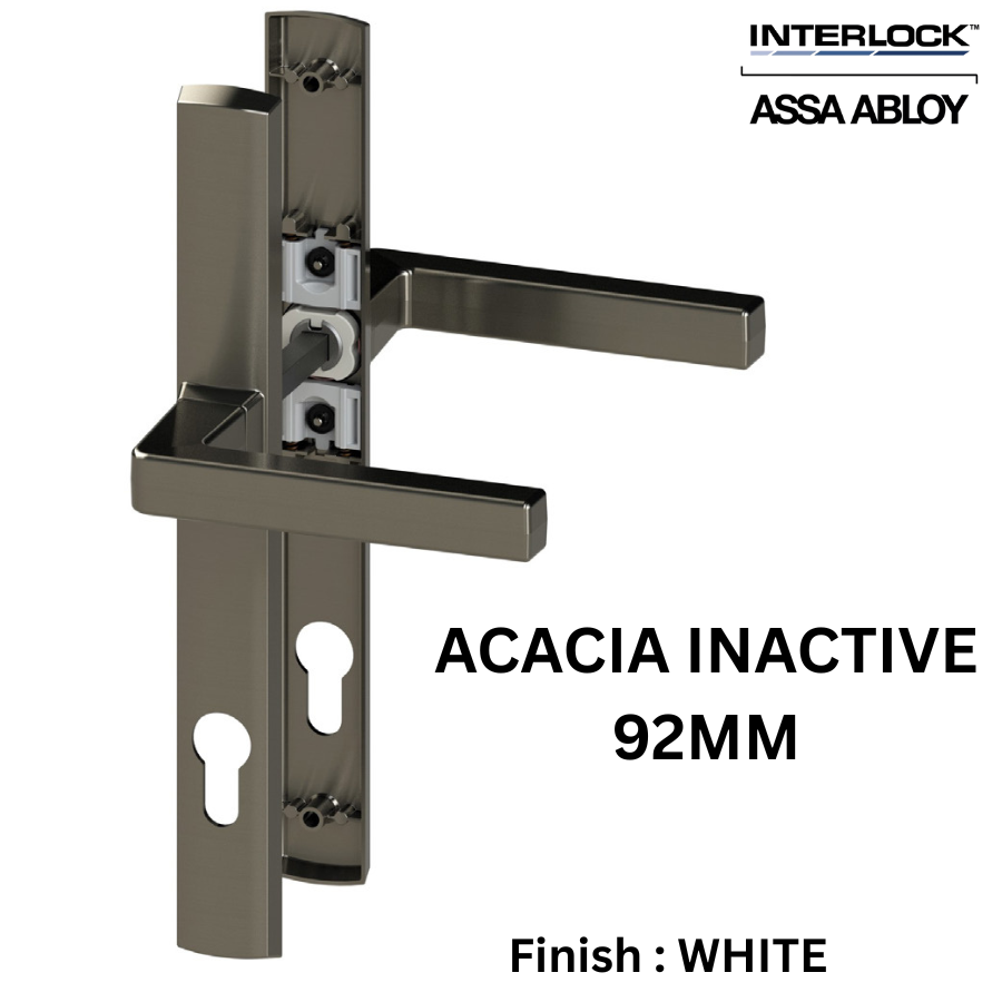 Interlock/Assa Abloy ACACIA SWING DOOR HANDLE SET INACTIVE 92MM- WHITE ...
