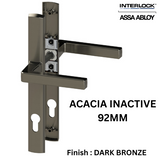 Interlock/Assa Abloy ACACIA SWING DOOR HANDLE SET INACTIVE 92MM- DARK BRONZE
