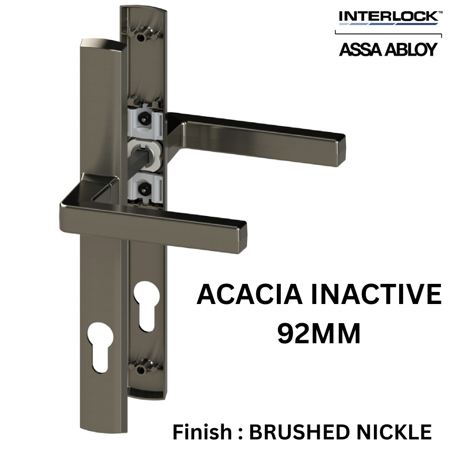 Interlock/Assa Abloy ACACIA SWING DOOR HANDLE SET INACTIVE 92MM- BRUSH ...