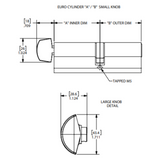 INTERLOCK Euro Profile Cylinder 55/55 Key outside / Thumbturn inside, Choose Color