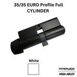 INTERLOCK Euro Profile Cylinder 35/35 Key outside / Small Thumbturn inside, White