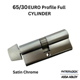 INTERLOCK Euro Profile Cylinder 65/30 Key outside / Thumbturn inside, Choose Color