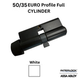 INTERLOCK Euro Profile Cylinder 50/35 Key outside / Thumbturn inside, White