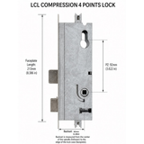 Interlock Multipoint Door Lock 30/92mm, DL01-6500