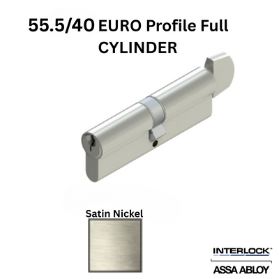 INTERLOCK Euro Profile Cylinder 55.5/40 Key outside / Thumbturn inside, Choose Color