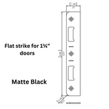 Interlock/Assa Abloy - Flat strike for 1¾” doors , Matte Black