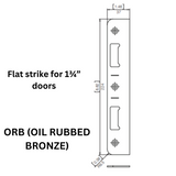 Interlock/Assa Abloy - Flat strike for 1¾” doors , ORB (OIL RUBBED BRONZE)