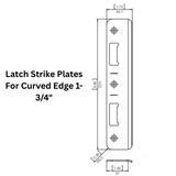 Interlock/Assa Abloy Latch Strike Plates For Curved Edge 1-3/4