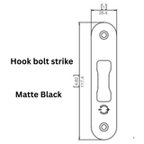 Interlock/Assa Abloy - Hook bolt strike , Matte Black