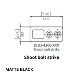 Interlock/Assa Abloy - Shoot bolt strike , MATTE BLACK