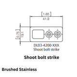 Interlock/Assa Abloy - Shoot bolt strike , Brushed Stainless