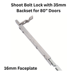 Interlock Shoot Bolt Lock with 16mm Faceplate, 35mm Backset for 80” Doors
