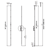 Interlock Inactive Shoot Bolt Lock with 16mm Faceplate, 35mm Backset for 96” Doors