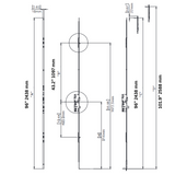 Interlock - Assa Abloy Multipoint locks with 2 Tongue Lock, 45mm Backset for 96” Doors