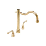 Kitchen Deck Mount Faucet with Arched Spout