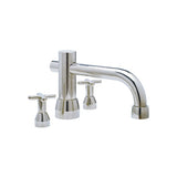 Deck Mount Tub Filler with Straight Spout