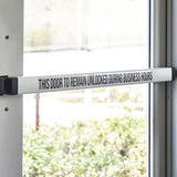 Cal-Royal TDUW8 These Doors to Remain Unlocked During Business Hours Sign White on Black