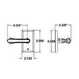 E2ABL1171LUS10B Rockwell Premium Aqua Half Dummy with Bourne Lever Left Hand in Antique Black