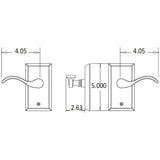 E2ACL1111US15 Rockwell Premium Aqua Solid Brass Passage Set with Chelsea Lever in Brushed Nickel