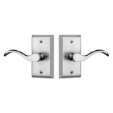 E2ACL1141US15 Rockwell Premium Aqua Solid Brass Privacy Set with Chelsea Lever in Brushed Nickel