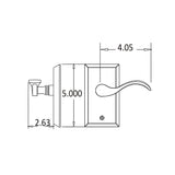 E2ACL1171LUS15 Rockwell Premium Aqua Half Dummy with Chelsea Lever Left Hand in Brushed Nickel